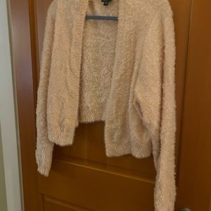 Soft and cute pink bolero sweater